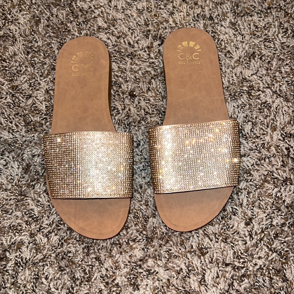 Rhinestone sandal/slide